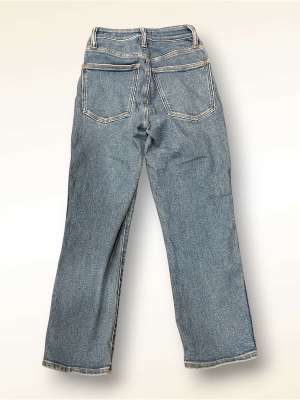 Madewell Curvy Stovepipe High Waist Jeans Size 23P Petite Mid Wash Cropped - Picture 2 of 4